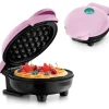 Våffeljärn-Mini Wafflejärn - HIYAA - Rosa - Non-stick - 10,16 cm - Elektrisk