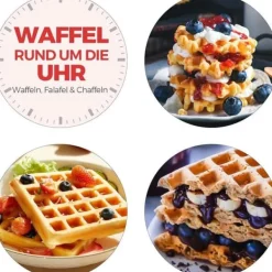 Våffeljärn-Mini Wafflejärn - HIYAA - Rosa - Non-stick - 10,16 cm - Elektrisk