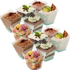 Mini-behållare för dessertkoppar, set med 12 st. 120 ml
