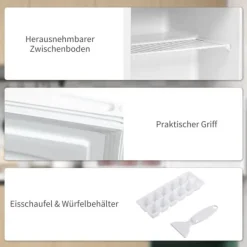 Minifrys, 47x44,2x48,8 cm, Vit, Stål