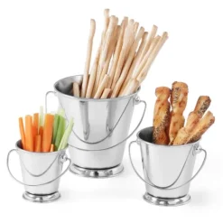 Minihink med handtag för snacks av rostfritt stål, diameter. 125 mm - Hendi 426371