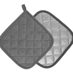 Minkabo - Minkabo-1286 - Thstheaven Set med 4 grytlappar i värmeresistent frotté Mörkgrå