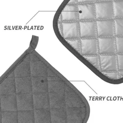 Minkabo - Minkabo-1286 - Thstheaven Set med 4 grytlappar i värmeresistent frotté Mörkgrå