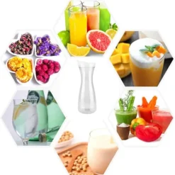 Karaffer-600ml akryl transparent juiceflaska vattenkanna iskall juicekanna med lock för bar hemmabruk
