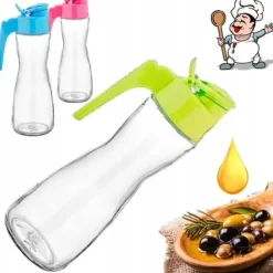 275ML ​​OLIVOLJEFLASKA GLAS 1 st. MED HANDTAG OCH LOCK FÖR OLJA OCH ÄTTIKA