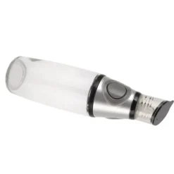 Olje- & Vinägerbehållare-500ml oljedispenser läckagesäker glas silikon akryl presstyp kvantitativ oljeflaska för hälsokök silver