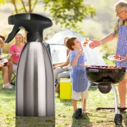 500ml rostfritt stål oljespruta tom flaska vinägerflaska oljedispenser för matlagning sallad BBQ köksverktyg