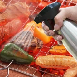 500ml rostfritt stål oljespruta tom flaska vinägerflaska oljedispenser för matlagning sallad BBQ köksverktyg