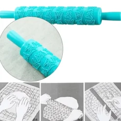 Mönsterkavel Kavel Fjärilar Embosser Ljusblå