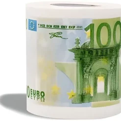 Mönstrat toalettpapper 100 euro toalettobjekt ovanlig design heminredning