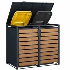 Viking Choice Modern 240L Dubbel Soptunnelskydd med Väderskyddad Design för Trädgårdsförvaring