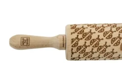 MoodForWood Träkavel, Graverad, 43 cm med Handtag, Perfekt för Bakning - Nyckelpiga Mönster