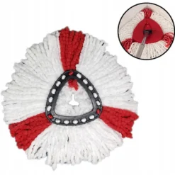 Rengöringsutrustning-Moppdyna roterande 38 cm – Mikrofiber | Tvättbar | Ersättningsdel för Vileda Easy Wring, Turbo