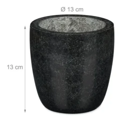 Mortlar & Mortelstötar-Mortel med stöt, 13x13 cm, Svart