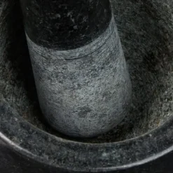 Mortlar & Mortelstötar-Mortel med stöt, 13x13 cm, Svart