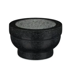 Mortlar & Mortelstötar-Mortel och stöt, Granit, 12x20 cm, Svart