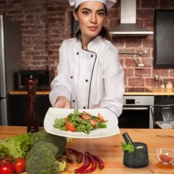 Mortel och stöt, Granit, 10x13,5 cm, Grå