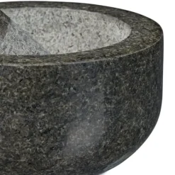 Mortel och stöt, 8x16 cm, Grå, Granit