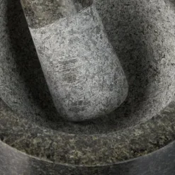 Mortel och stöt, 8x16 cm, Grå, Granit