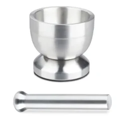 Mortel och stöt, 10x9 cm, Silver