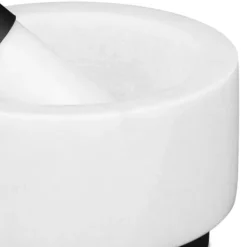 Mortlar & Mortelstötar-Mortel och stöt, 8x14 cm, vit marmor