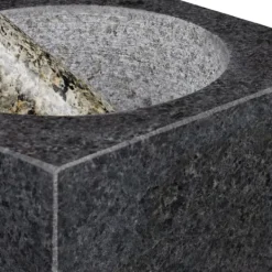 Mortlar & Mortelstötar-Mortel och stöt, 10.5x14.5x14.5 cm, Grå