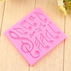 Multi Music Note Spets Silikonform Fondantmatta Kakdekorationsverktyg