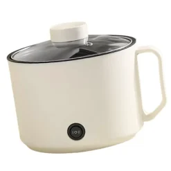 Portabla Spisar-Multifunktionell Elektrisk Köksgryta Liten Mini Elektrisk Spis Snabb Nudelkokare för studenthem Personligt bruk CN 220V Beige