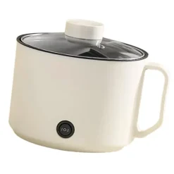 Portabla Spisar-Multifunktionell Elektrisk Köksgryta Liten Mini Elektrisk Spis Snabb Nudelkokare för studenthem Personligt bruk CN 220V Beige