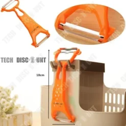 Matskalare & Urkärningsverktyg-Multifunktionell rivare/skalare - TD® - 17,5x12 cm - PS + 420J2 - 41 g - Praktisk och bärbar