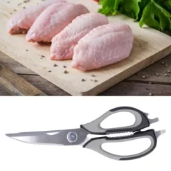 Kökssaxar-Multifunktions Kökssax Kraftig Matsax Kött Fisk Grill Matlagningsverktyg Svart