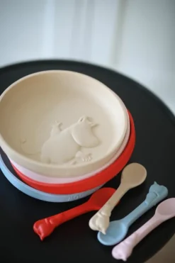 Mumin Matbestick-Silikon Sked Rosehip Pink Rätt Start