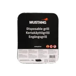 Mustang Engångsgrill: Perfekt för Picknickar & Festivaler, Inkluderar Briketter