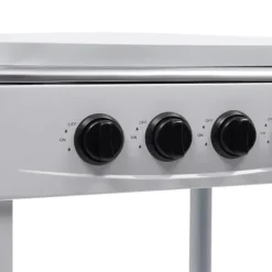 Spisar-Nödspis - Utomhus gaskök med 4 brännare - Förvaringshylla - Naturgas/Gasol - 49×49×79 cm - Järn - 9 kg - Röd