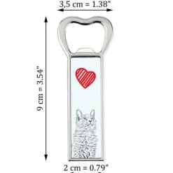 Nebelung - flasköppnare med en katt, personlig kylöppnare, unik present till en man från Art-Dog