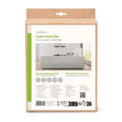 Nedis Universalt köksfläkts kit | Kolfilter | 57 x 47 cm | Ersättningsindikator | Kapningsbar | 2 st