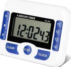 Nedräkningstimer Kökstimer Äggtimer Korttidstimer Matlagningstimer Multifunktion 4-kanals digital matlagningstimer Magnetisk laboratorieklocka med di | CDON