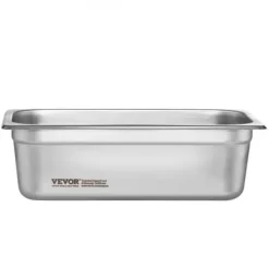 Matuppvärmare-Ångbordsform, 1/3 storlek, 32.6x17.7x9.9 cm, rostfritt stål, förvaring