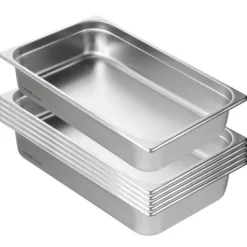 Matuppvärmare-Ångbordsform, fullstorlek, 53x32,6x10,7 cm, rostfritt stål, förvaring