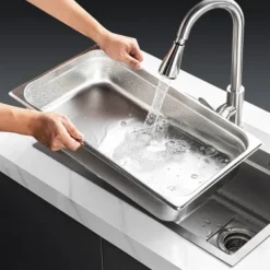 Matuppvärmare-Ångbordsform, fullstorlek, 53x32,6x10,7 cm, rostfritt stål, förvaring