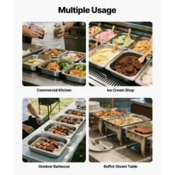 Ångbordsform, 32,5x26,5x6,4 cm, Rostfritt stål, Förvaring