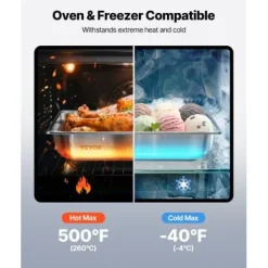 Ångbordsform, 32,5x26,5x6,4 cm, Rostfritt stål, Förvaring