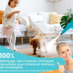 Ångtvättar-Ångrengörare, 33x13x24.5 cm, Blå