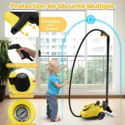 Ångtvätt, 36x26x23 cm, Gul