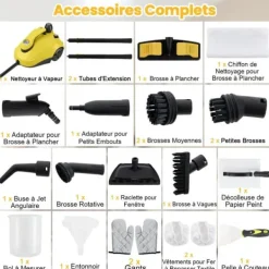 Ångtvätt, 36x26x23 cm, Gul