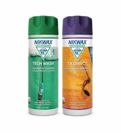 Nikwax TECH WASH 300 ML + TX DIRECT WASH-IN 300 ML , tvätt impregnering GORE-TEX