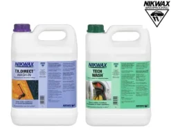 Nikwax Tvättutrustning-TECH WASH 5L + TX DIRECT WASH-IN 5L, tvätt impregnering GORE-TEX
