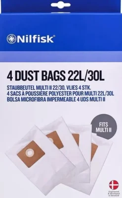 Nilfisk Dammsugartillbehör-Dammsugarpåsar för Multi II - 4-pack
