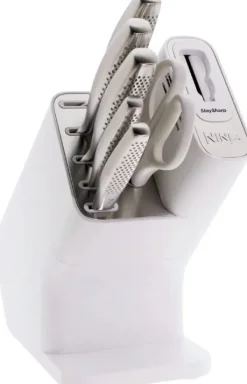 Köksknivar-Ninja K62006EUWH, Knivset, Rostfritt stål, Rostfritt stål, Rostfritt stål, Vit, Rostfritt stål