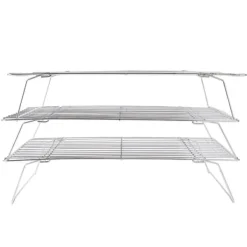 3-nivåers kylgaller hopfällbara ben för kakor, tårtor, kök, bakning, grillverktyg